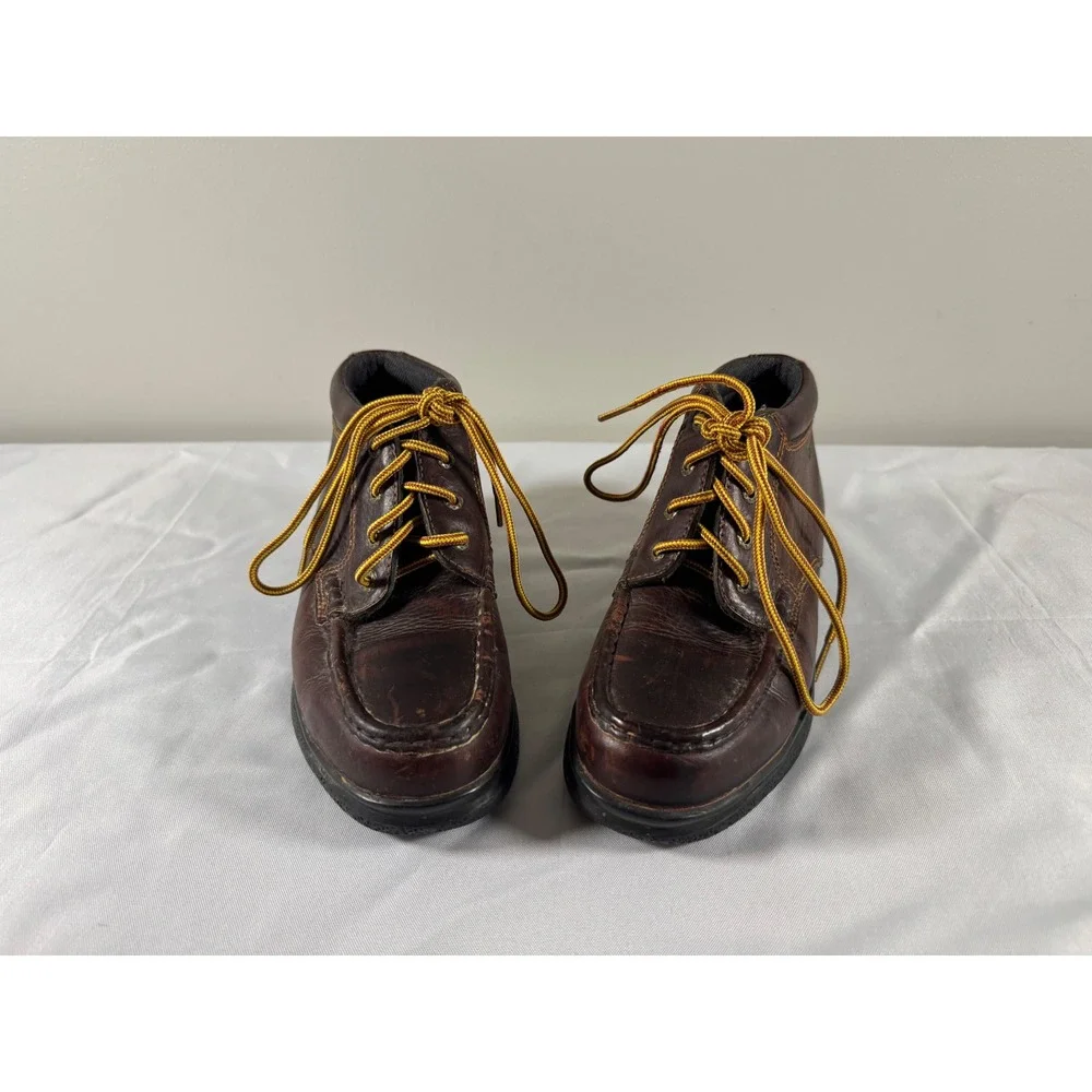 Carolina Mens 8M Brown Leather Moc Toe Work Boots ANSI Z41 PT99 4296 Steel Toe